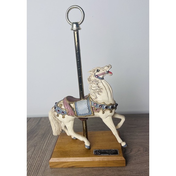 Vintage Rare PJ VINTAGE RARE PJ\'s Carousel Horse Wood Carved Figurine \